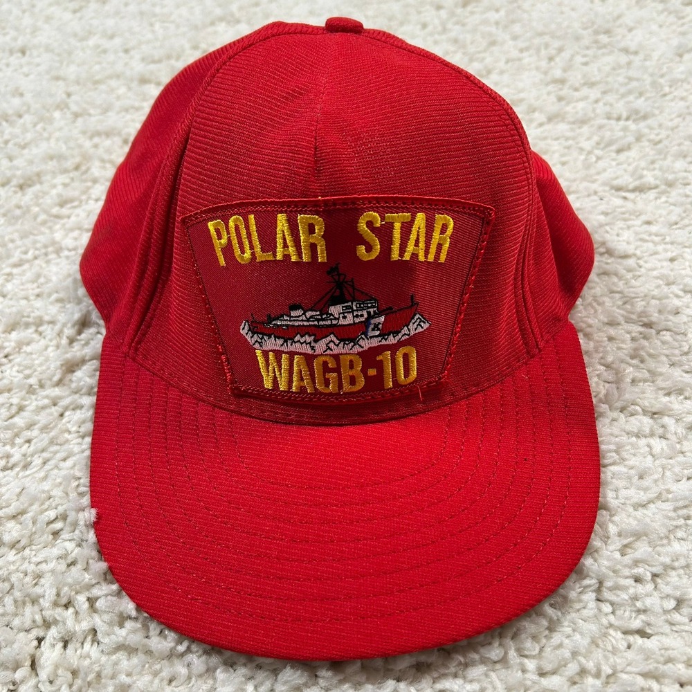 Northstar Hat OSFA Red Polar Star WAGB-10 Coast Guard Icebreaker Snapback USA